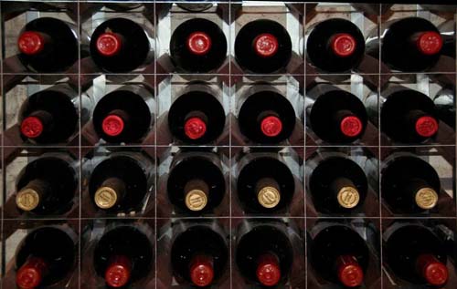 Bottles in a cellar