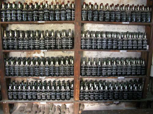 Bottles of Madeira at Artur de Barros e Sousa Lda